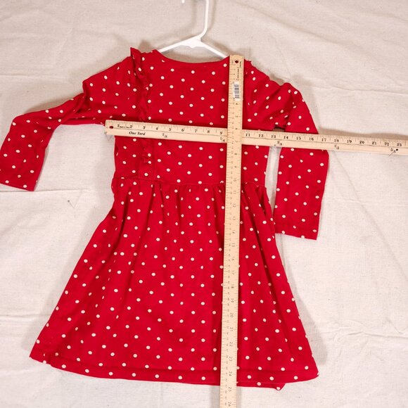 Hanna Andersson Red White Polka Dot Dress Girls 120 6-7 Y Ruffles Cotton - Picture 3 of 11